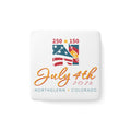Sesquisemiquincentennial July 4th Porcelain Square Magnet — Collectable Souvenir