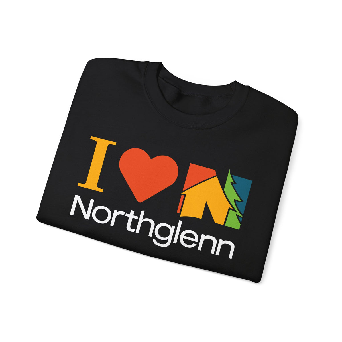 I Love Northglenn Crewneck Sweatshirt — Retro Heart & Neighborhood Icon Pullover