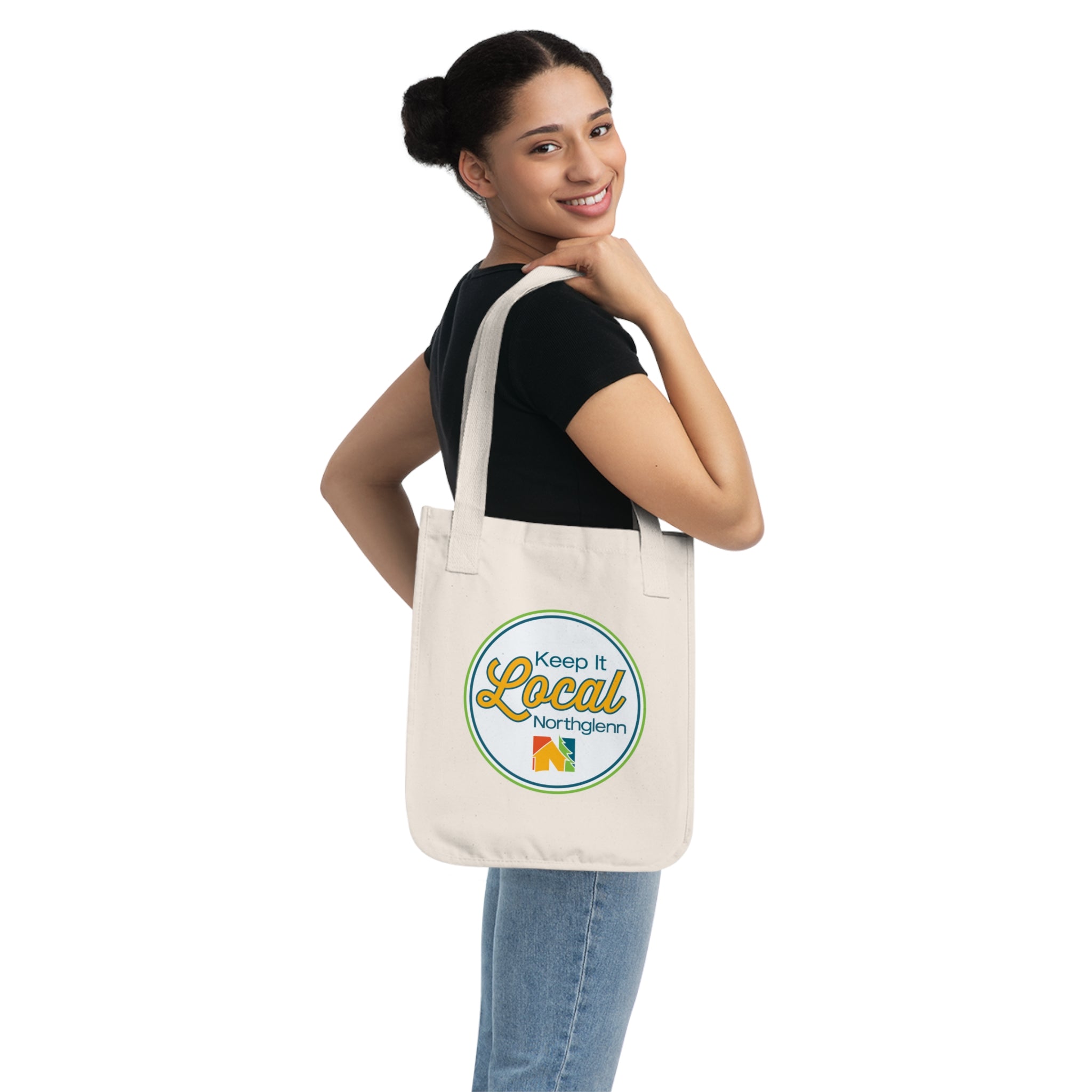 Keep It Local Northglenn Organic Canvas Tote Bag — Eco Reusable Market Bag