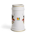 Pirate Festival Beer Stein Mug — Skull & Crossed Cutlasses Ceramic Stein