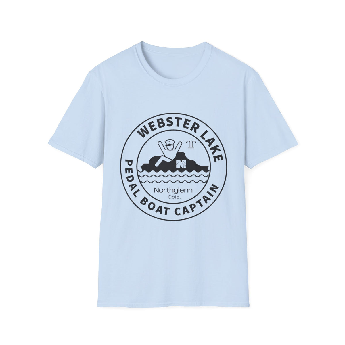 Webster Lake Pedal Boat Captain T-Shirt — Retro Lakeside Crew Tee