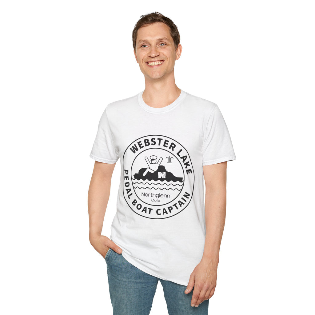 Webster Lake Pedal Boat Captain T-Shirt — Retro Lakeside Crew Tee