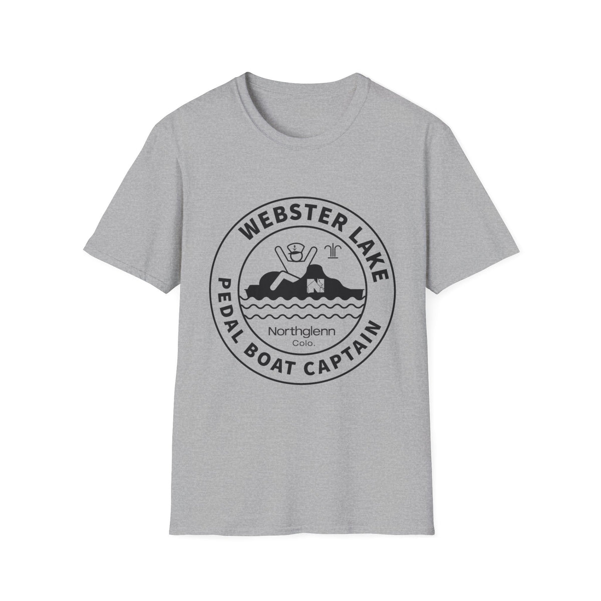 Webster Lake Pedal Boat Captain T-Shirt — Retro Lakeside Crew Tee