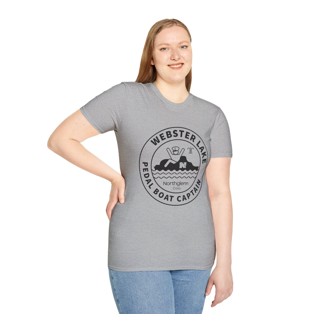 Webster Lake Pedal Boat Captain T-Shirt — Retro Lakeside Crew Tee