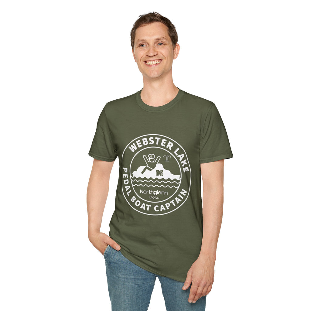 Webster Lake Pedal Boat Captain T-Shirt — Retro Lakeside Crew Tee