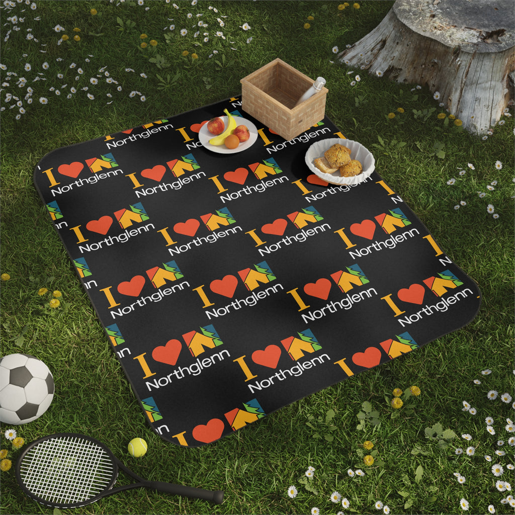 I Love Northglenn Picnic Blanket — Outdoor Beach & Park Blanket with City Love Pattern