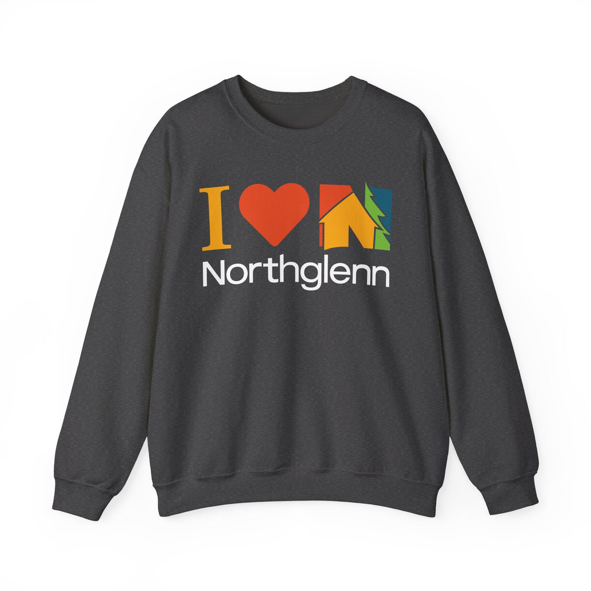 I Love Northglenn Crewneck Sweatshirt — Retro Heart & Neighborhood Icon Pullover