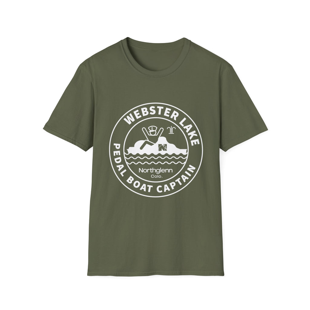 Webster Lake Pedal Boat Captain T-Shirt — Retro Lakeside Crew Tee