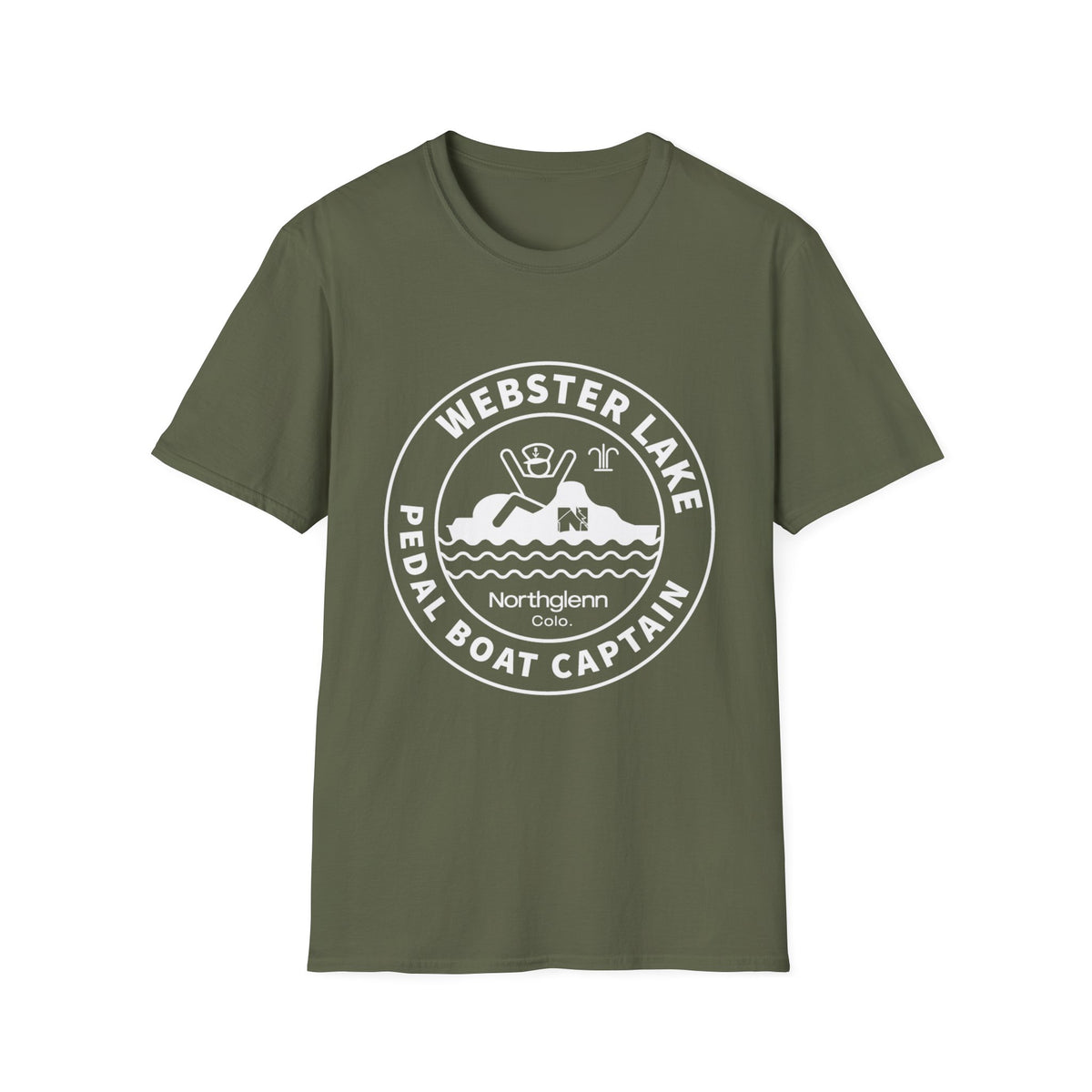 Webster Lake Pedal Boat Captain T-Shirt — Retro Lakeside Crew Tee