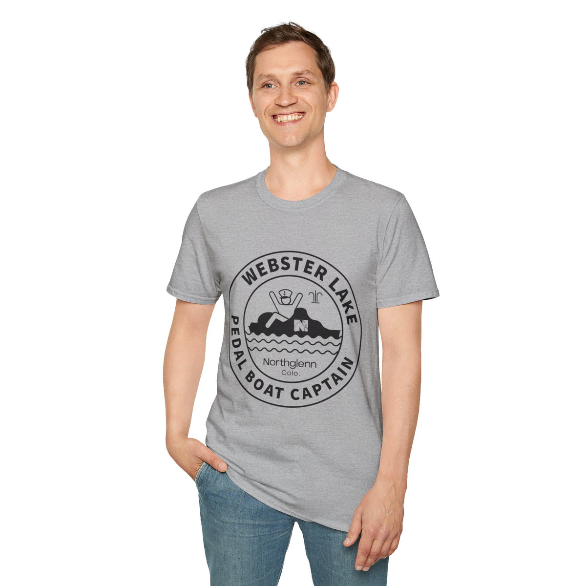 Webster Lake Pedal Boat Captain T-Shirt — Retro Lakeside Crew Tee