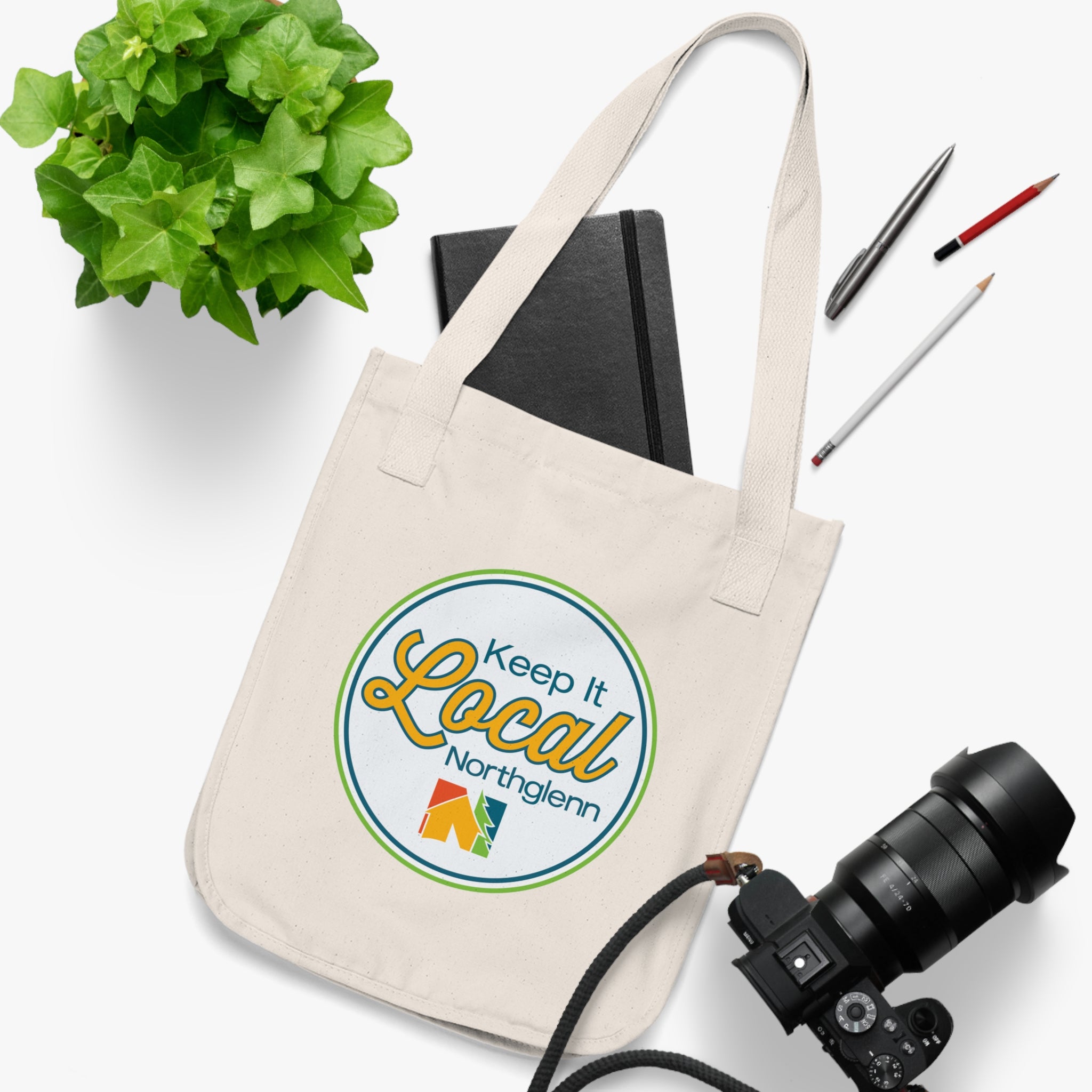 Keep It Local Northglenn Organic Canvas Tote Bag — Eco Reusable Market Bag