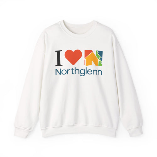 I Love Northglenn Crewneck Sweatshirt — Retro Heart & Neighborhood Icon Pullover