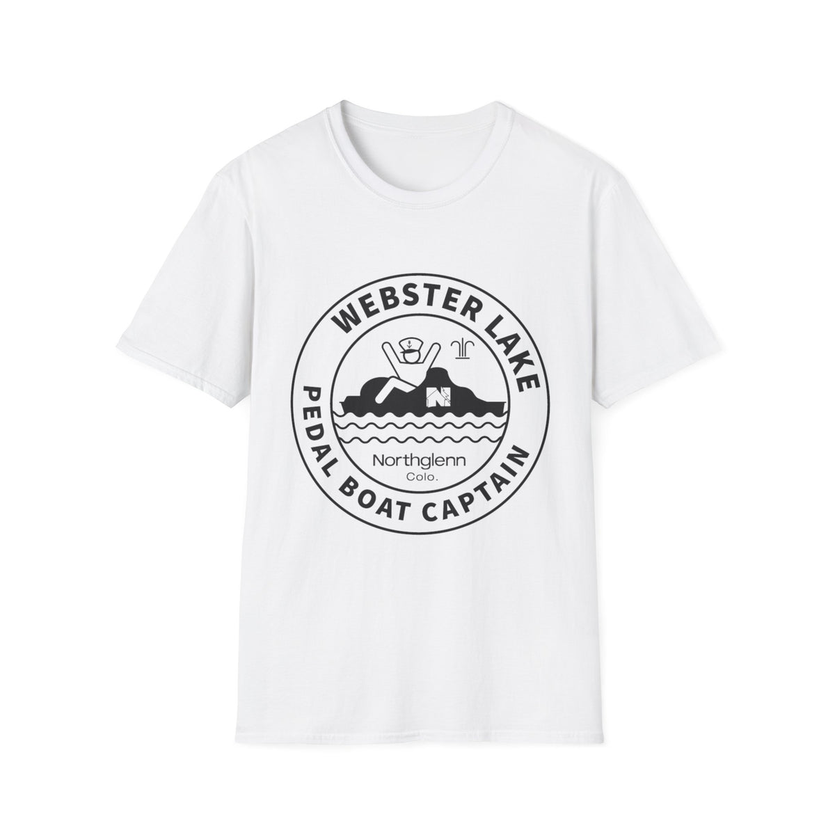 Webster Lake Pedal Boat Captain T-Shirt — Retro Lakeside Crew Tee