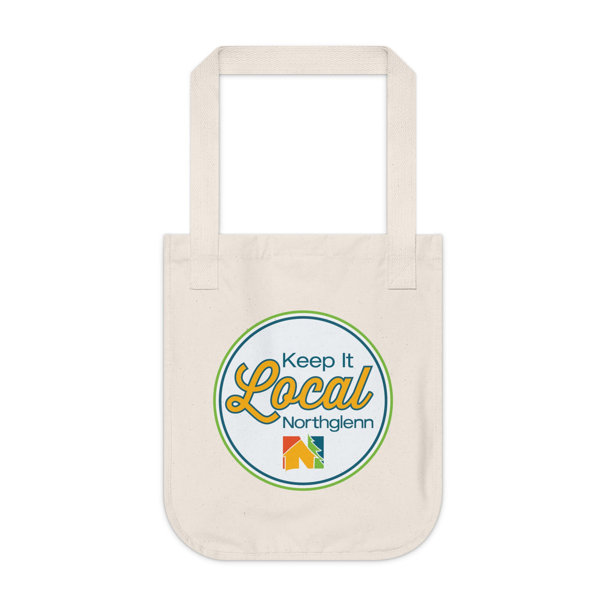 Keep It Local Northglenn Organic Canvas Tote Bag — Eco Reusable Market Bag